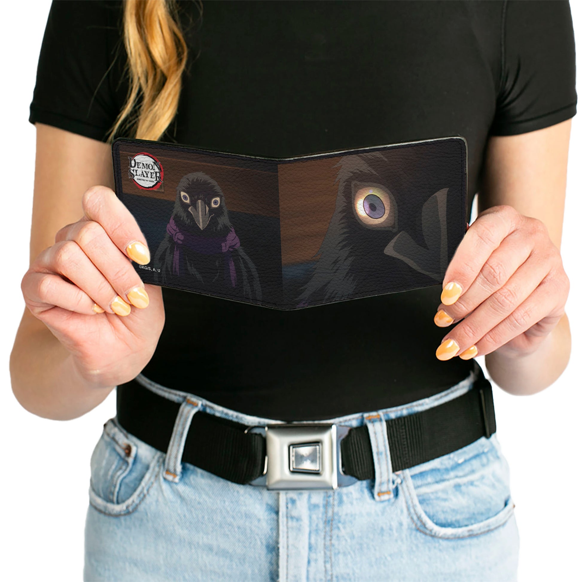 Bi-Fold Wallet - DEMON SLAYER Kasugai Crow Pose Blocks Bi-Fold Wallets Demon Slayer