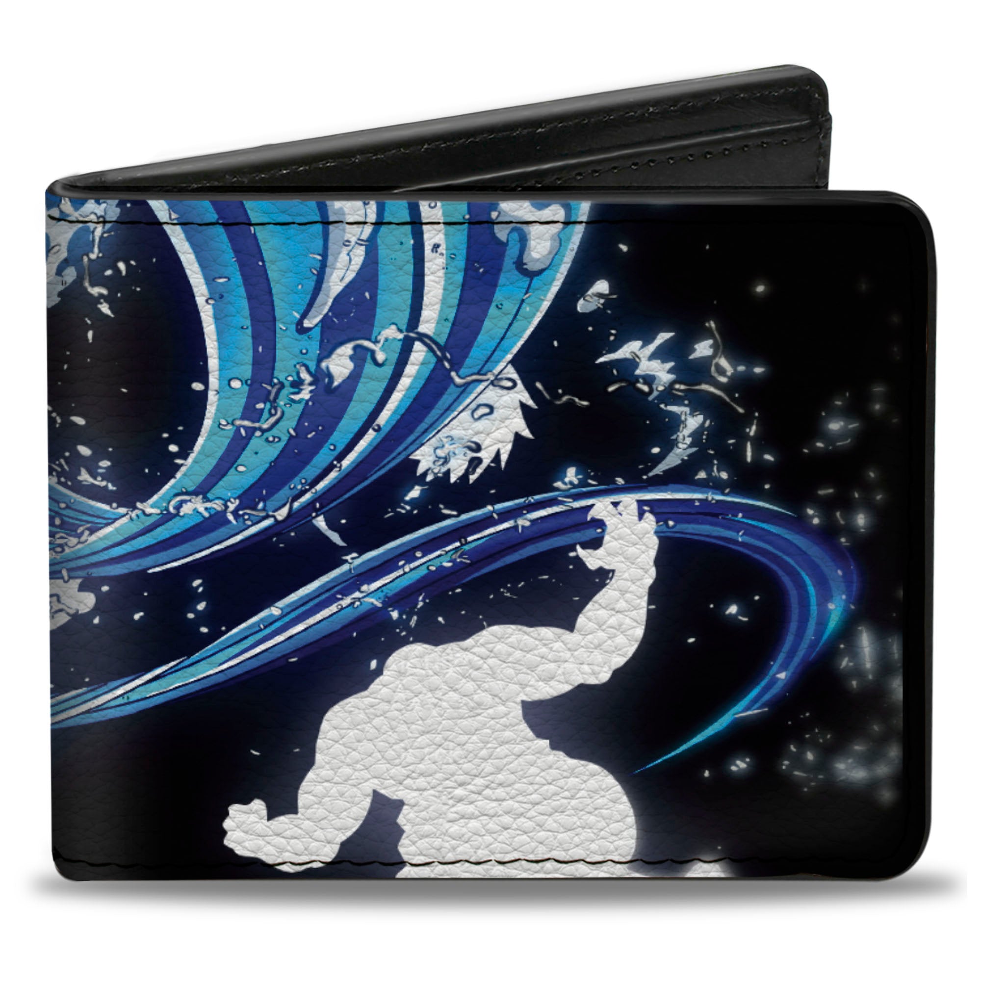 Bi-Fold Wallet - DEMON SLAYER Water Breathing Scene Black/Blues/White