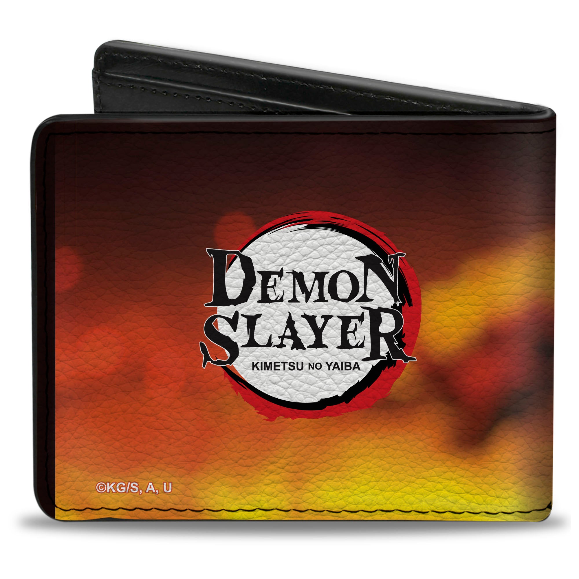 Bi-Fold Wallet - DEMON SLAYER Giyu Tomioka Pose and Title Logo Orange Bi-Fold Wallets Demon Slayer
