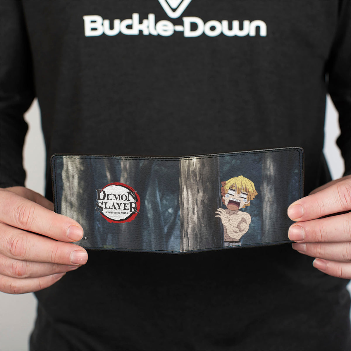 Bi-Fold Wallet - Demon Slayer Zenitsu Agatsuma Hiding Scene Bi-Fold Wallets Demon Slayer