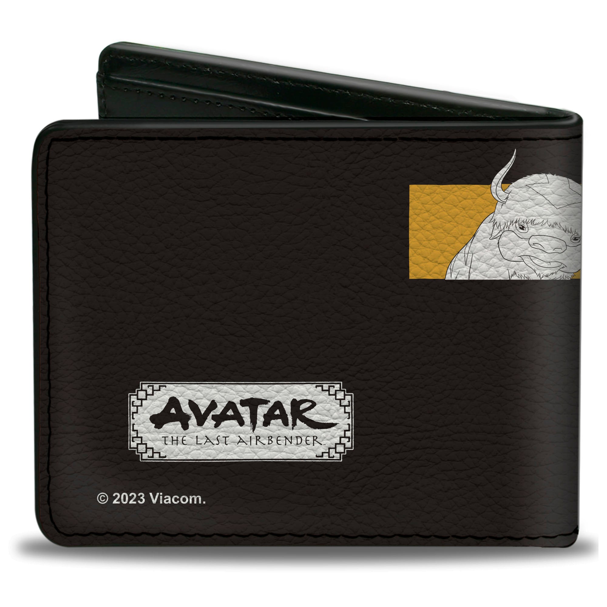 Bi-Fold Wallet - Avatar Last Airbender Character Pose Blocks and Title Logo Black/Multi Color Bi-Fold Wallets Avatar The Last Airbender