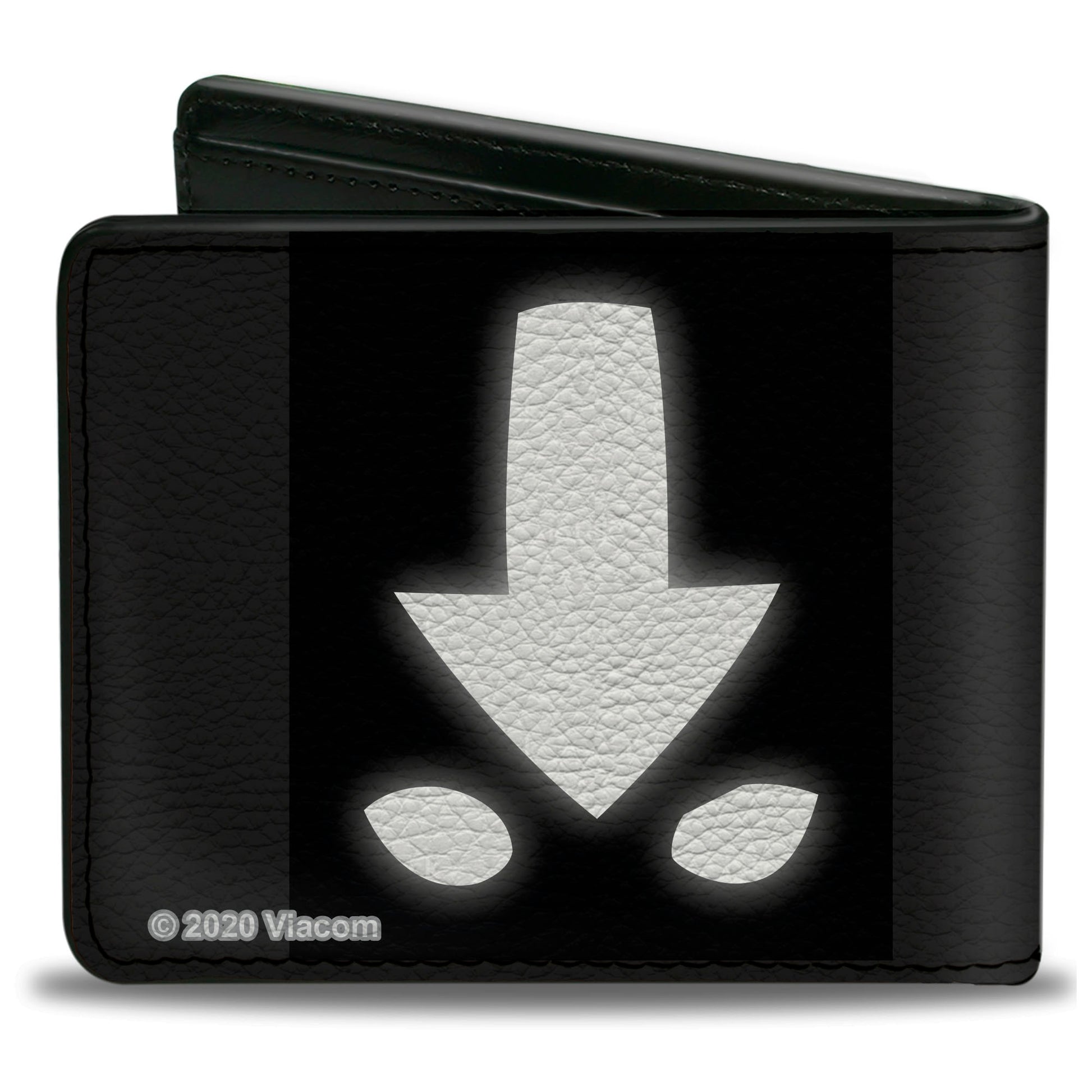 Bi-Fold Wallet - Avatar the Last Airbender Aang Meditating Pose + Glowing Arrow Eyes Black White Bi-Fold Wallets Avatar The Last Airbender