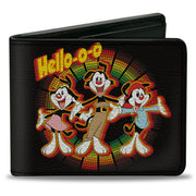 Bi-Fold Wallet - Animaniacs HELLOOO Group Pose Black Red Yellow Bi-Fold Wallets Animaniacs