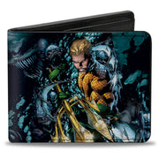 Bi-Fold Wallet - Aquaman New 52 The Trench Underwater Comic Book Cover Pose Bi-Fold Wallets DC Comics
