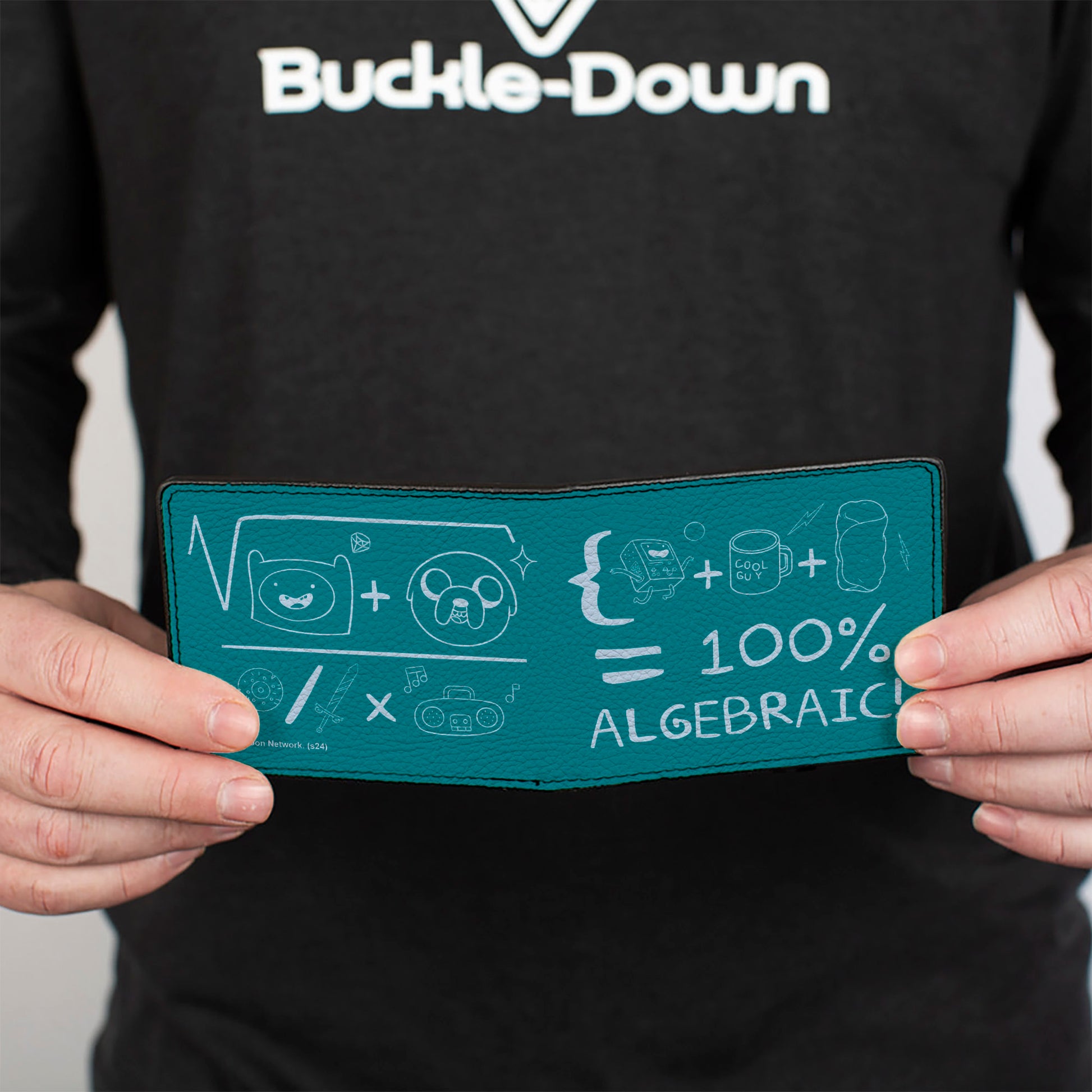 Bi-Fold Wallet - Adventure Time 100% ALGEBRAIC Formula Blue/White Bi-Fold Wallets Cartoon Network