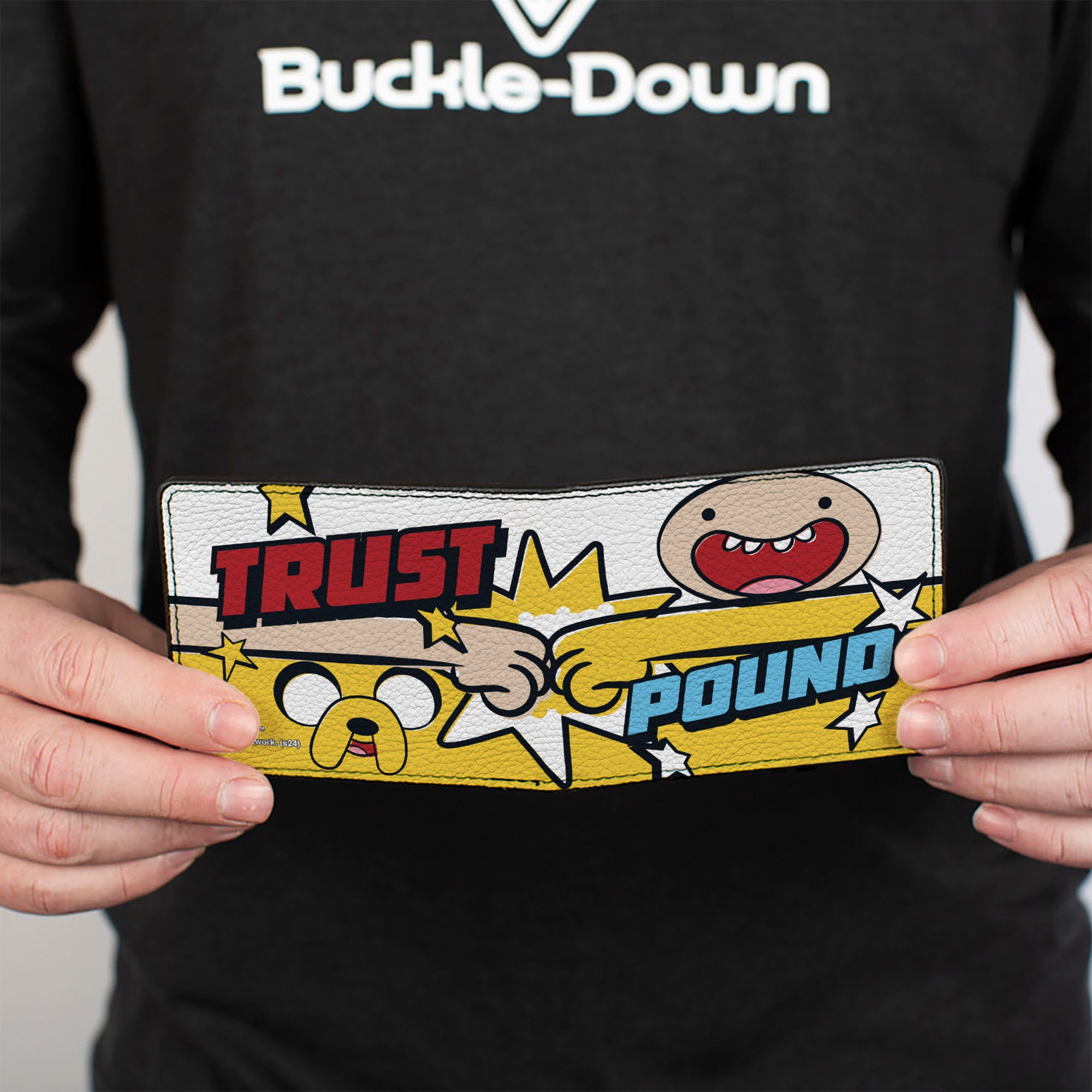 Bi-Fold Wallet - Adventure Time Jake and Finn TRUST POUND Pose Multi Color Bi-Fold Wallets Adventure Time