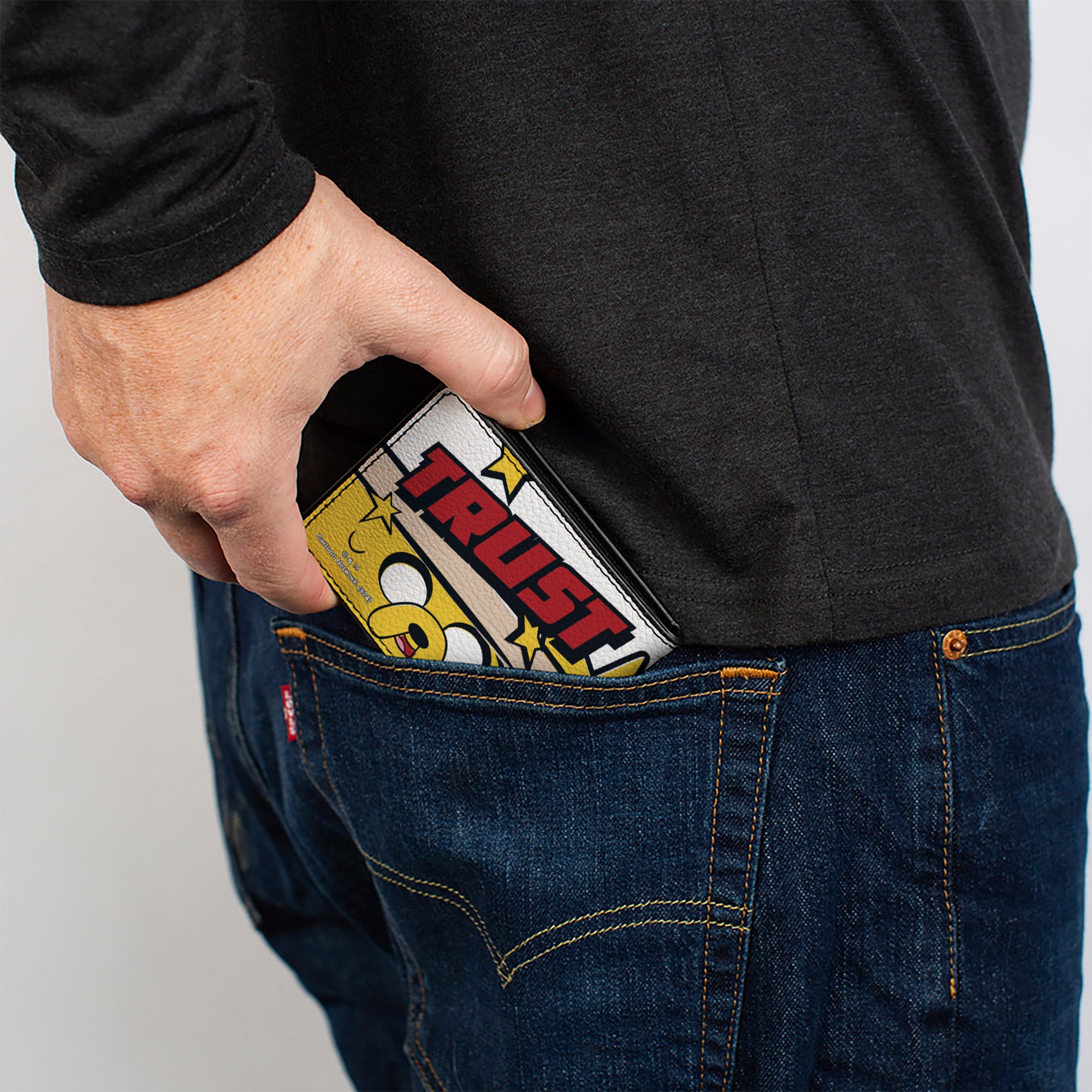 Bi-Fold Wallet - Adventure Time Jake and Finn TRUST POUND Pose Multi Color Bi-Fold Wallets Adventure Time