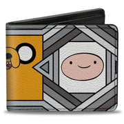 Bi-Fold Wallet - Adventure Time Jake Finn and BMO Pose Blocks Grays Bi-Fold Wallets Adventure Time