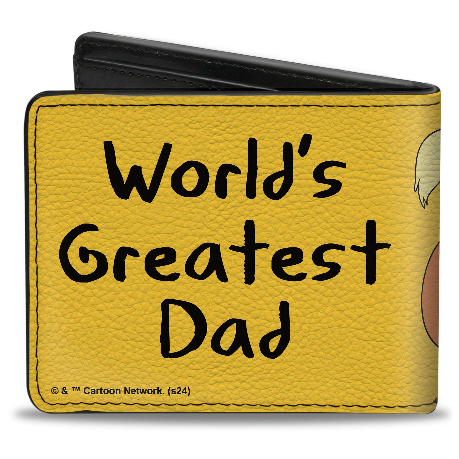 Bi-Fold Wallet - Adventure Time Jake and Pups WORLD'S GREATEST DAD Pose Yellow Bi-Fold Wallets Adventure Time