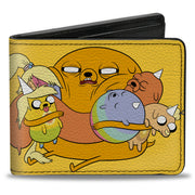 Bi-Fold Wallet - Adventure Time Jake and Pups WORLD'S GREATEST DAD Pose Yellow Bi-Fold Wallets Adventure Time