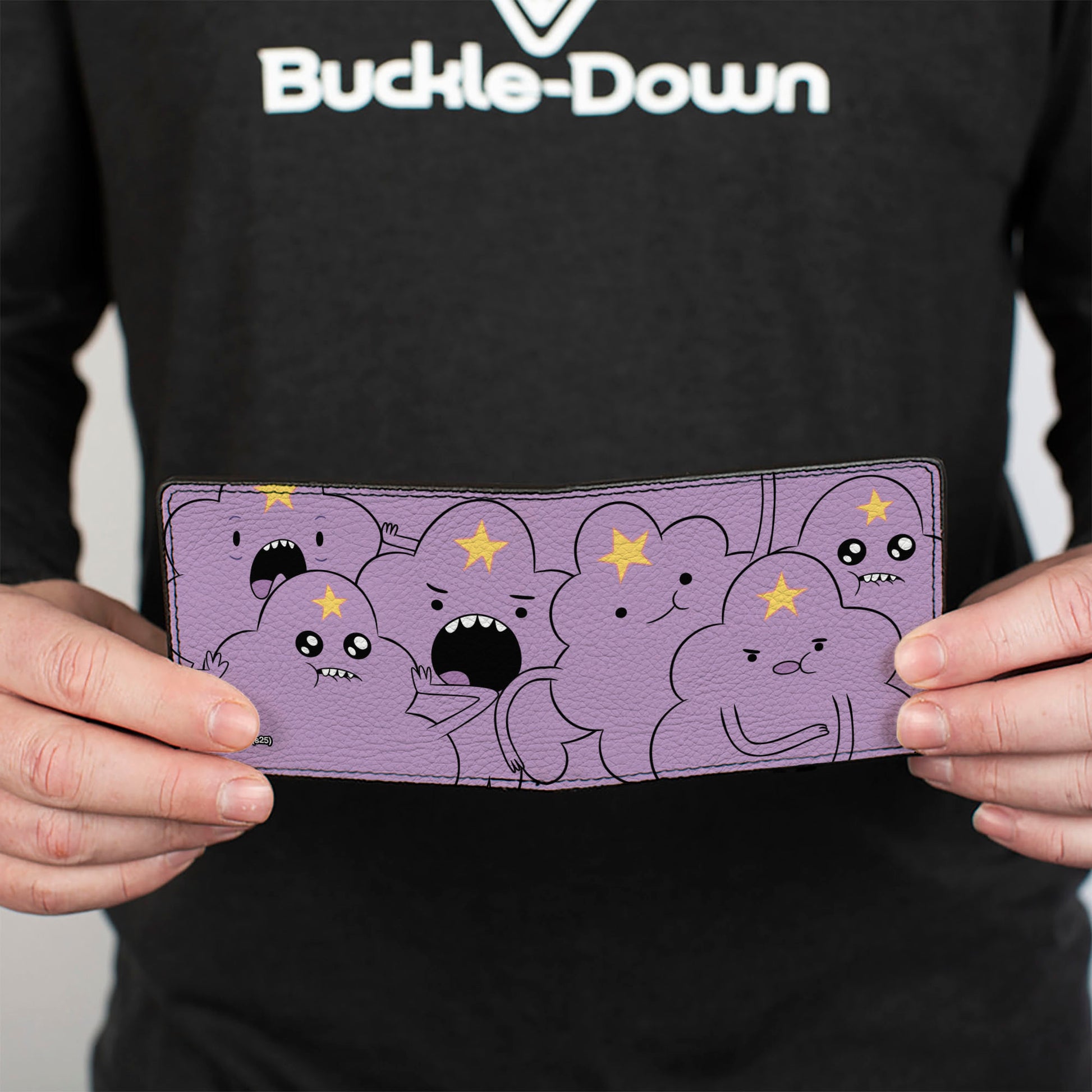 Bi-Fold Wallet - Adventure Time Lumpy Space Princess Poses Stacked Lavender Bi-Fold Wallets Adventure Time