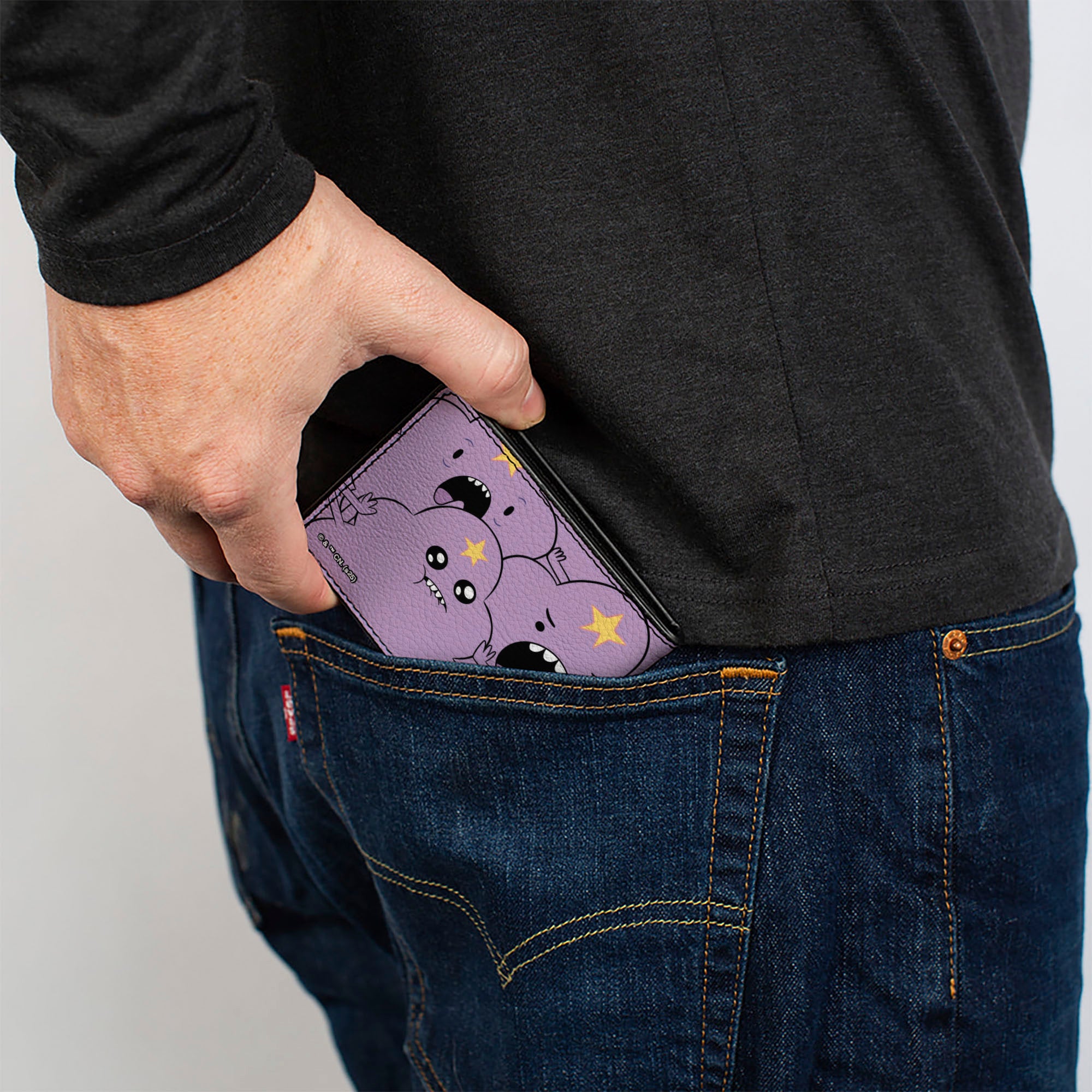 Bi-Fold Wallet - Adventure Time Lumpy Space Princess Poses Stacked Lavender Bi-Fold Wallets Adventure Time