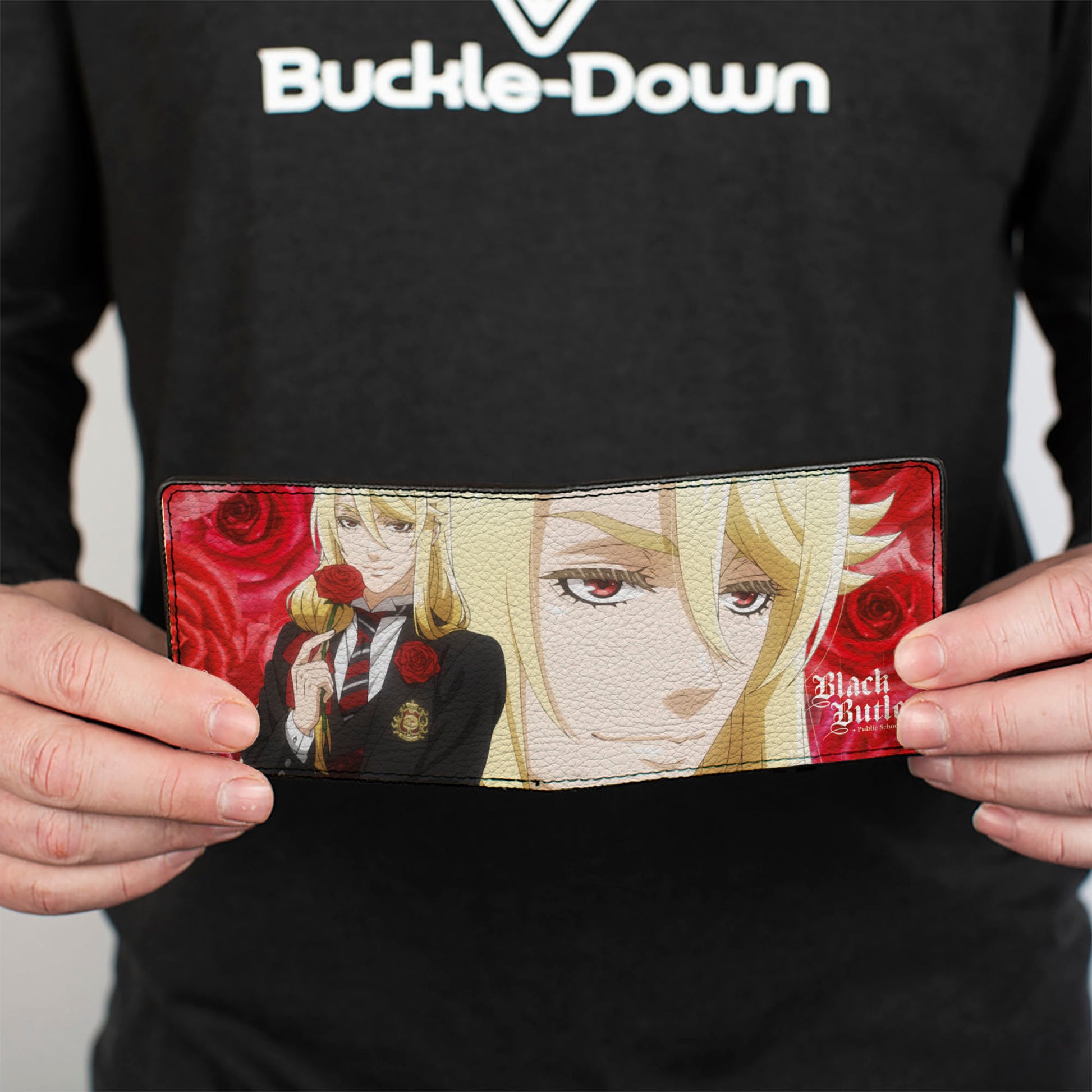 Bi-Fold Wallet - Black Butler Edgar Redmond Red Rose Pose and Face Reds Bi-Fold Wallets Black Butler
