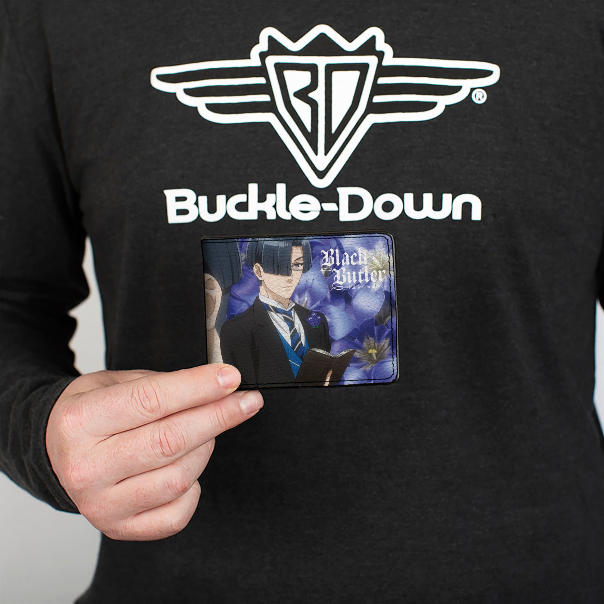 Bi-Fold Wallet - Black Butler Lawrence Bluewer Gentian Face and Pose Blues Bi-Fold Wallets Black Butler