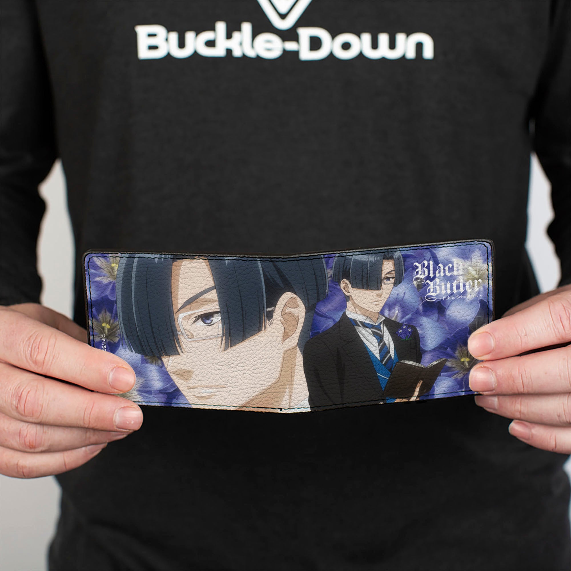 Bi-Fold Wallet - Black Butler Lawrence Bluewer Gentian Face and Pose Blues Bi-Fold Wallets Black Butler