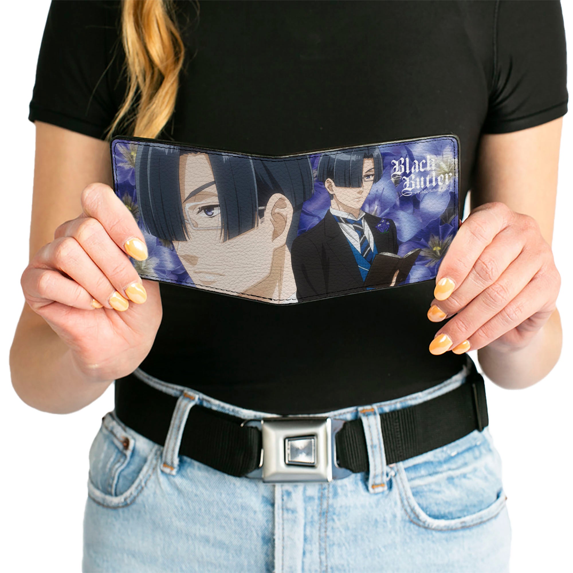 Bi-Fold Wallet - Black Butler Lawrence Bluewer Gentian Face and Pose Blues Bi-Fold Wallets Black Butler