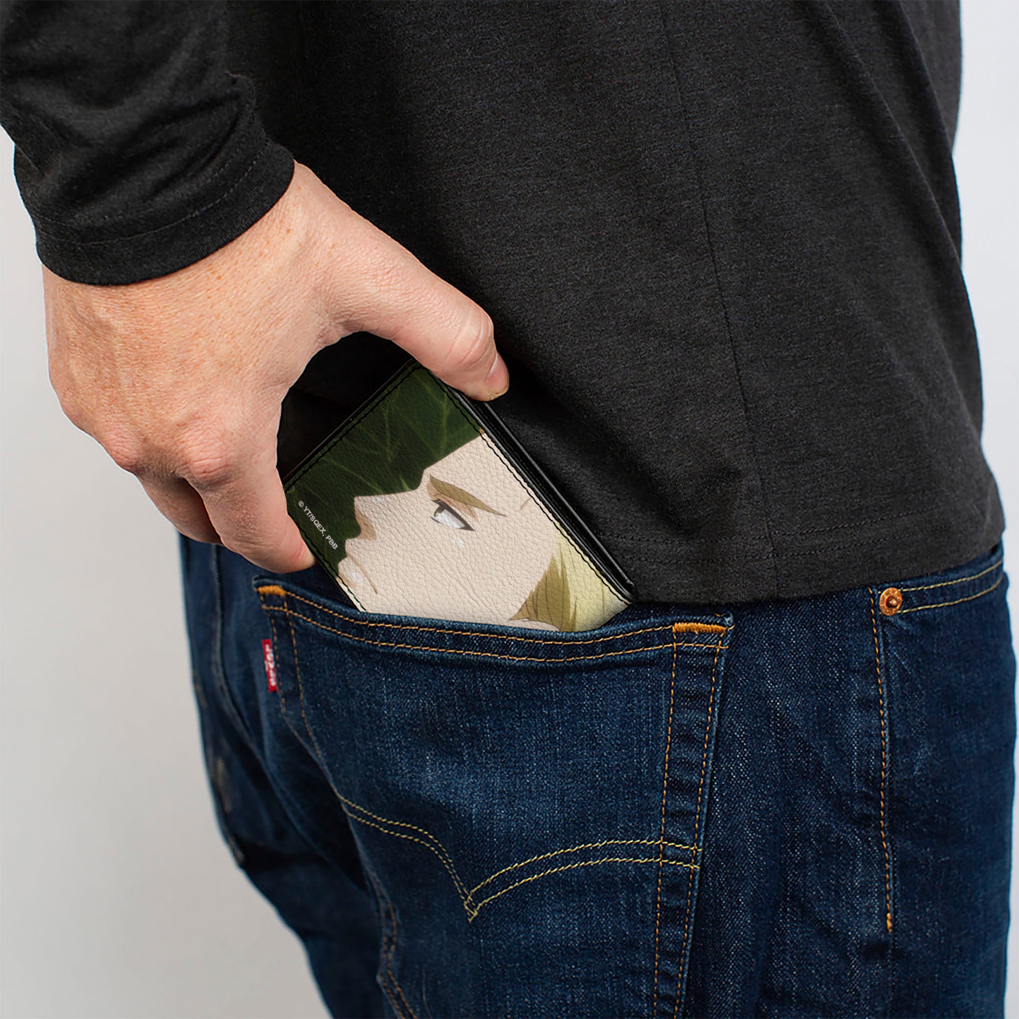 Bi-Fold Wallet - Black Butler Herman Greenhill Holly Face and Pose Greens Bi-Fold Wallets Black Butler