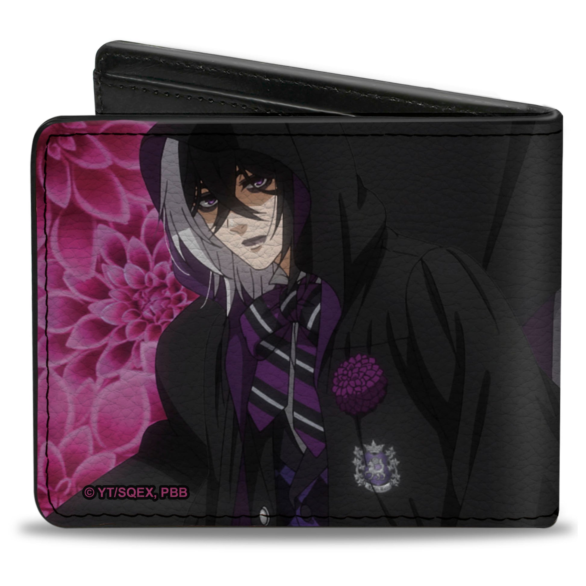 Bi-Fold Wallet - Black Butler Gregory Violet Dahlia Pose and Face Purples Bi-Fold Wallets Black Butler