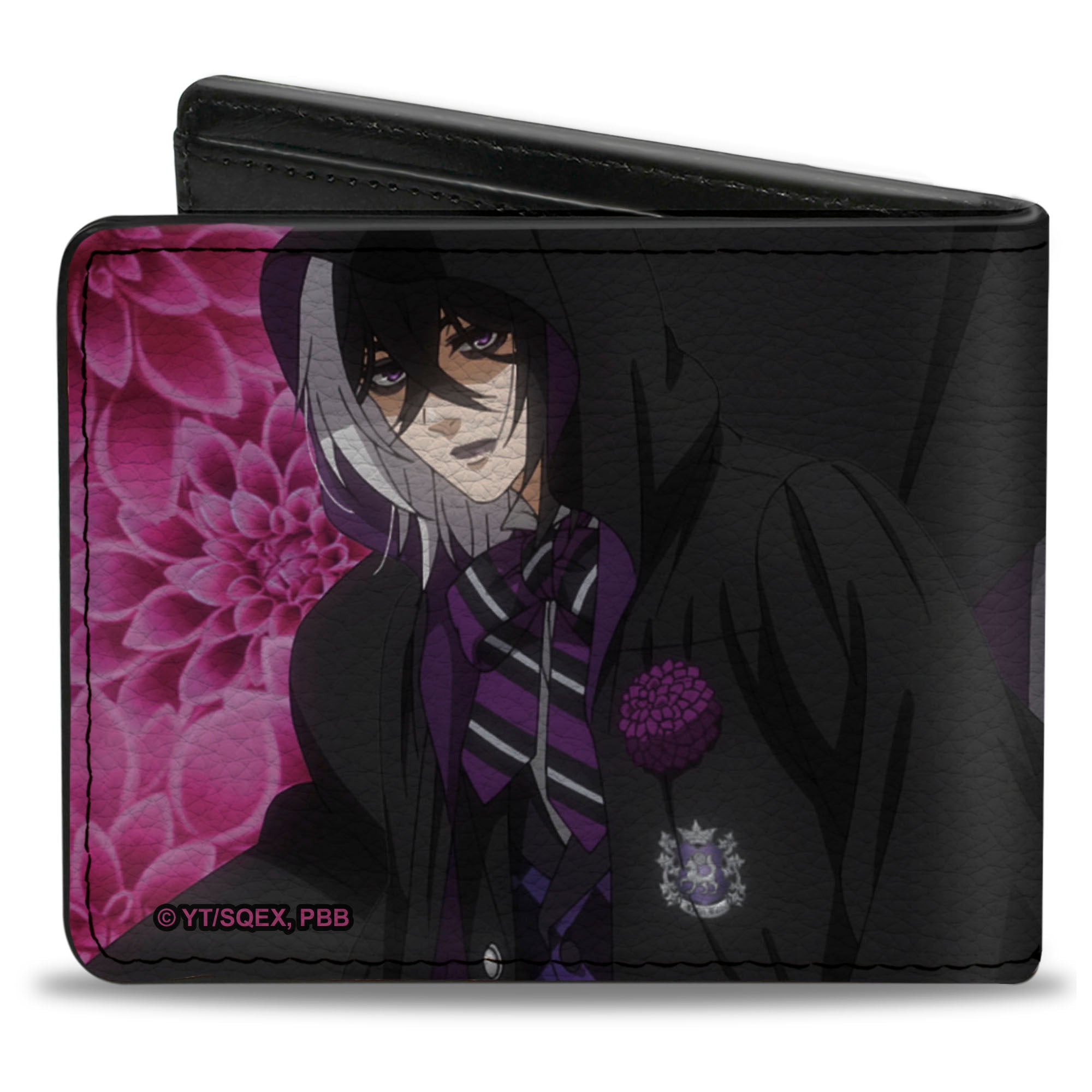 Bi-Fold Wallet - Black Butler Gregory Violet Dahlia Pose and Face Purples Bi-Fold Wallets Black Butler