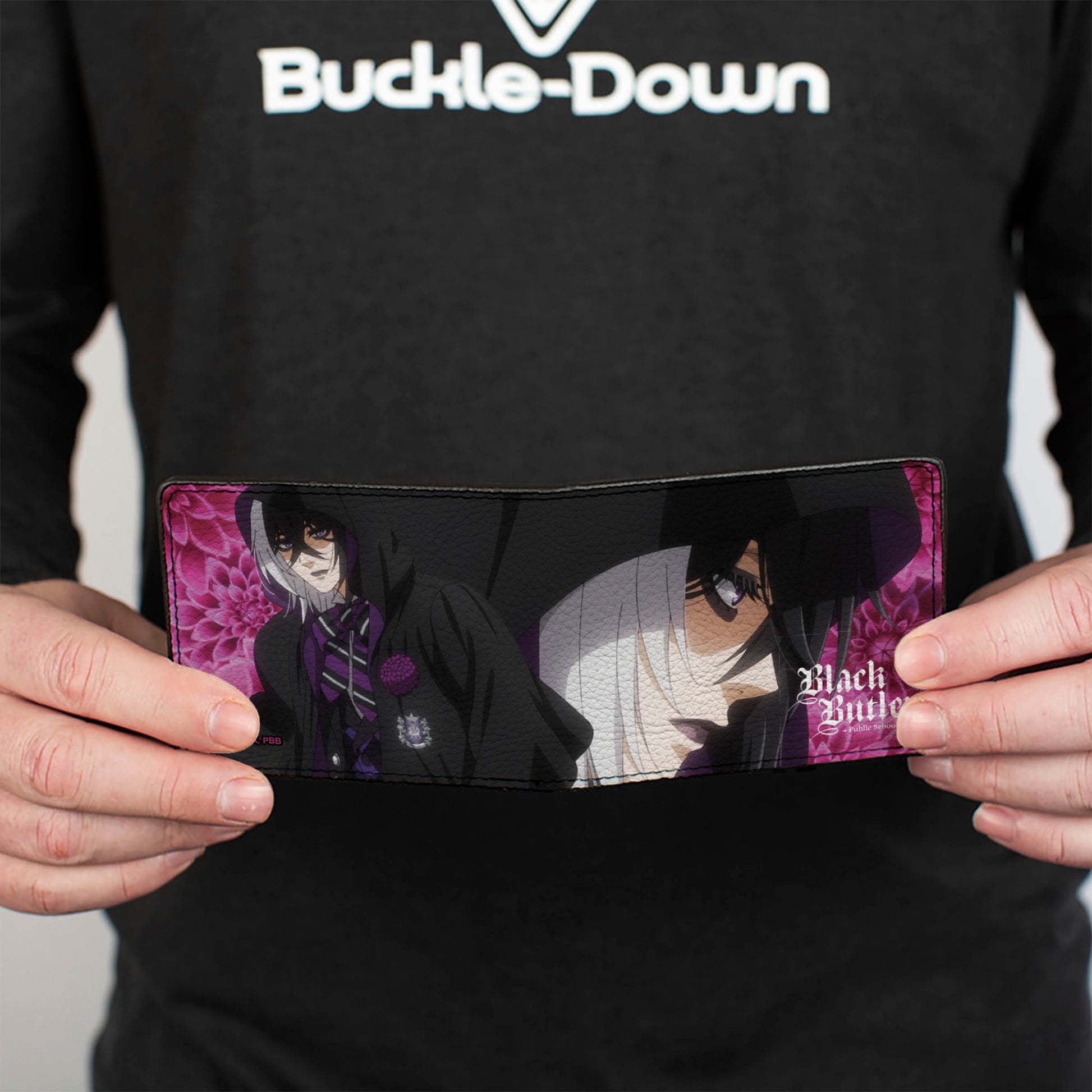 Bi-Fold Wallet - Black Butler Gregory Violet Dahlia Pose and Face Purples Bi-Fold Wallets Black Butler