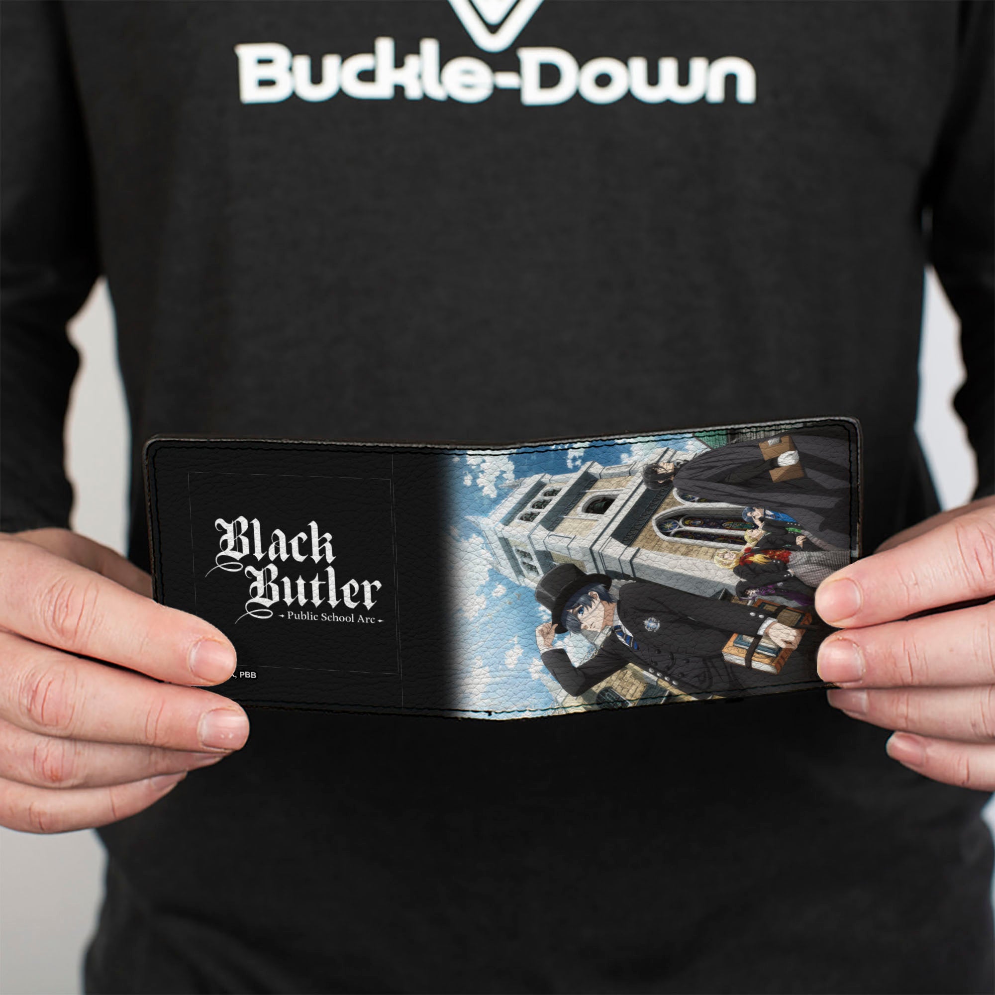 Bi-Fold Wallet - Black Butler Ciel and Sebastian Weston College House Heads Scene Bi-Fold Wallets Black Butler