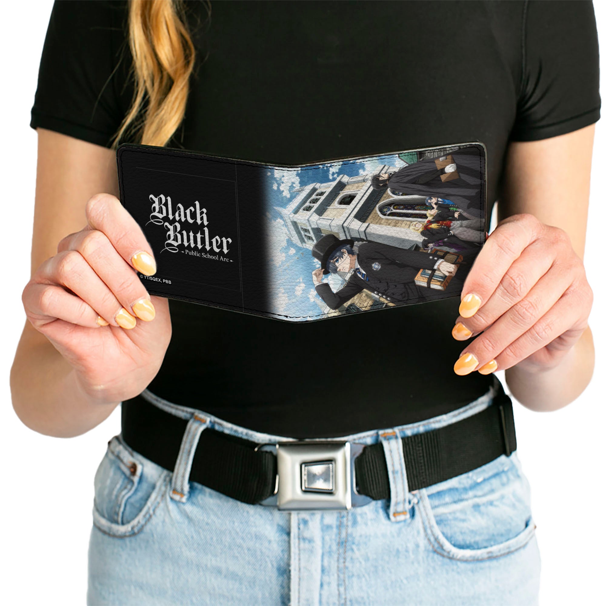 Bi-Fold Wallet - Black Butler Ciel and Sebastian Weston College House Heads Scene Bi-Fold Wallets Black Butler