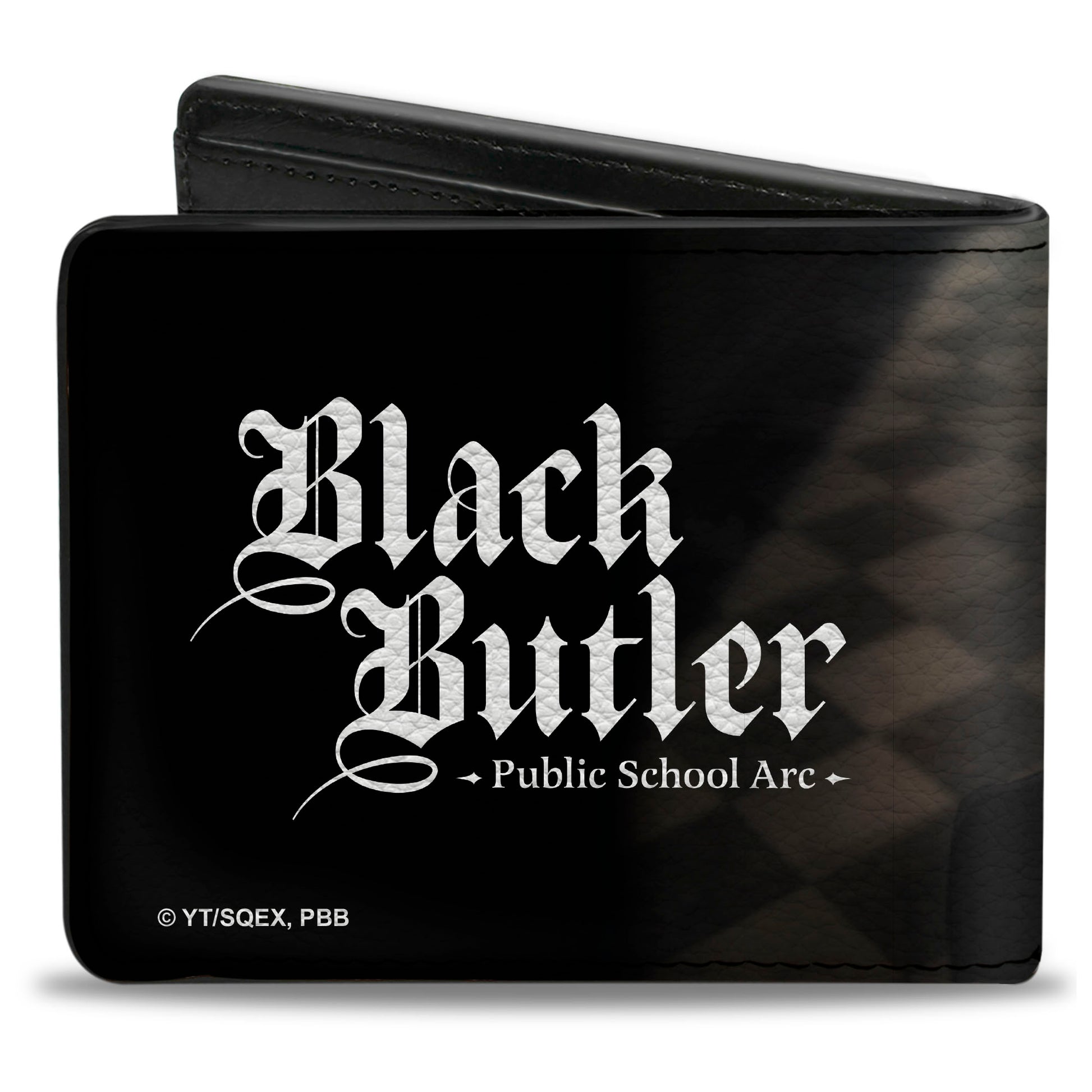 Bi-Fold Wallet - BLACK BUTLER Ciel Phantomhive Pose and Title Logo Black/White Bi-Fold Wallets Black Butler