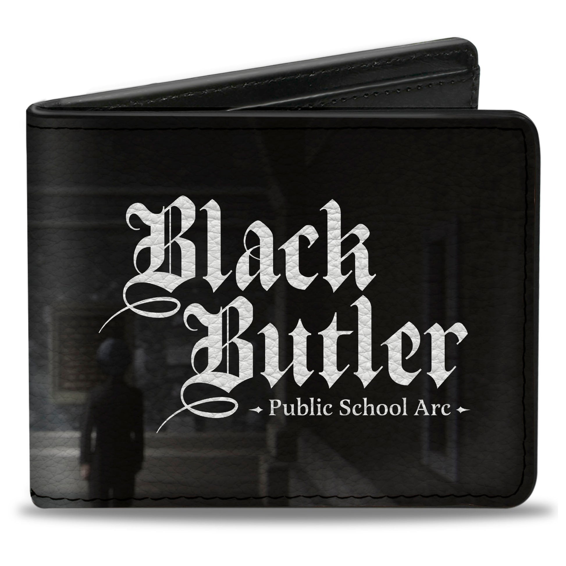 Bi-Fold Wallet - BLACK BUTLER Sebastian Michaelis Face Close-Up and Title Logo Bi-Fold Wallets Black Butler