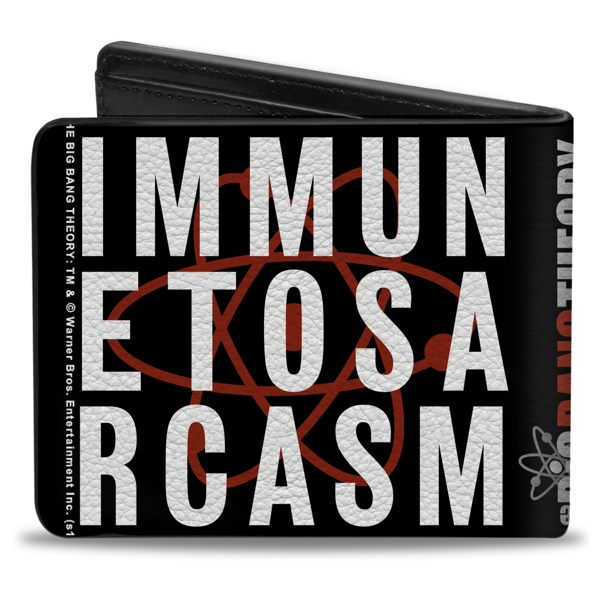Bi-Fold Wallet - IMMUNE TO SARCASM Atom Black Red White Bi-Fold Wallets The Big Bang Theory