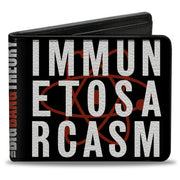Bi-Fold Wallet - IMMUNE TO SARCASM Atom Black Red White Bi-Fold Wallets The Big Bang Theory