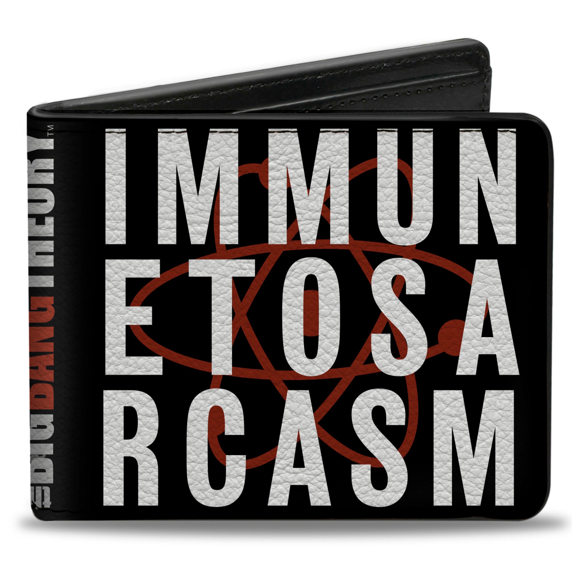 Bi-Fold Wallet - IMMUNE TO SARCASM Atom Black Red White Bi-Fold Wallets The Big Bang Theory