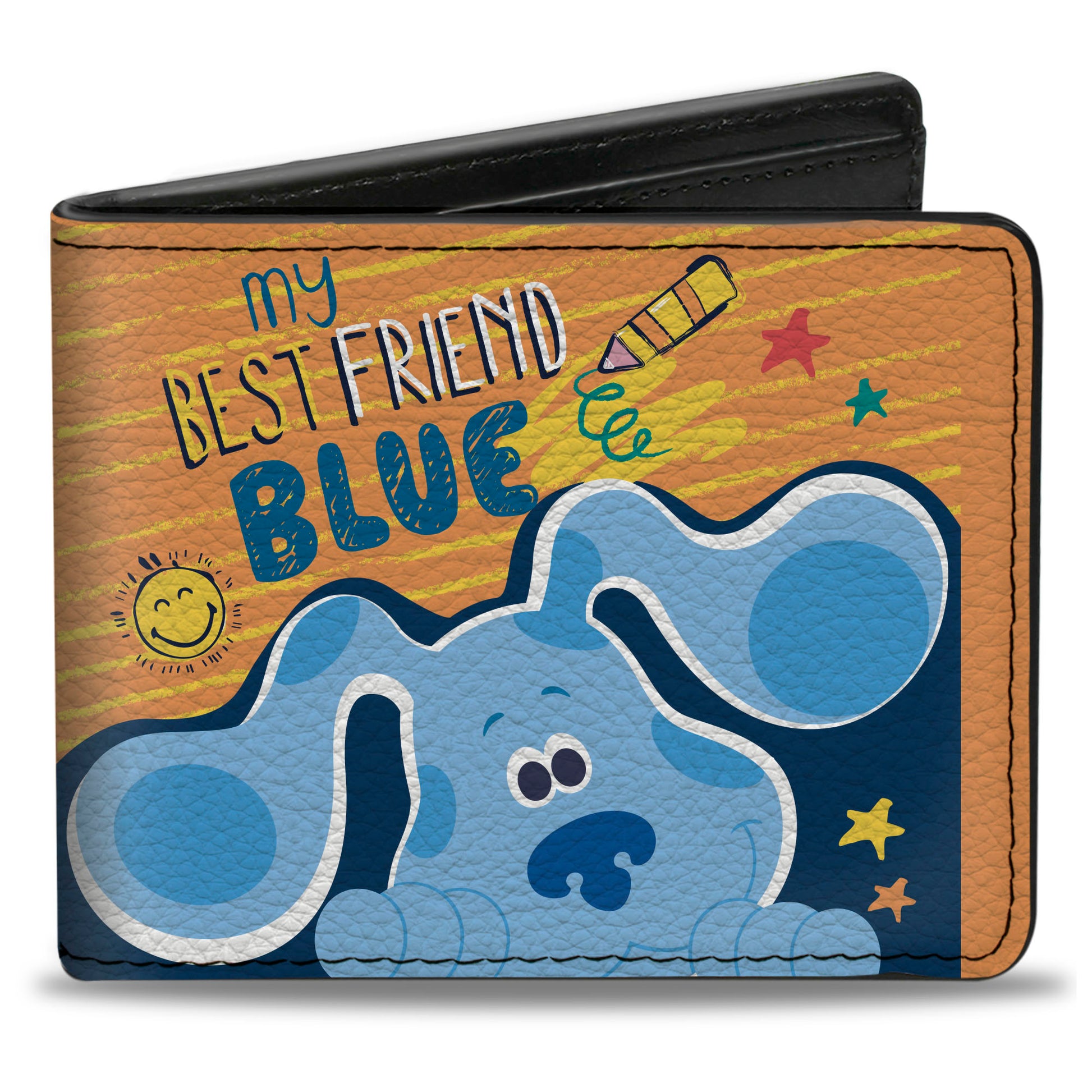 Bi-Fold Wallet - Blue's Clues MY BEST FRIEND and BIG SMILES Collage Orange/Blues Bi-Fold Wallets Blue's Clues
