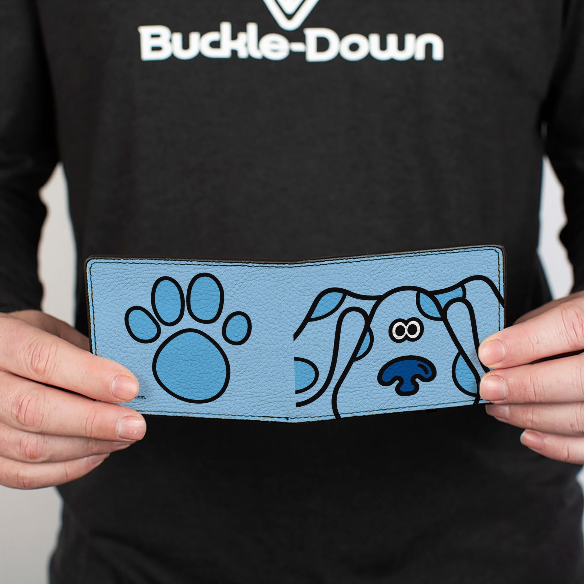 Bi-Fold Wallet - Blue's Clues Blue Face + Paw Print Blues Bi-Fold Wallets Blue's Clues