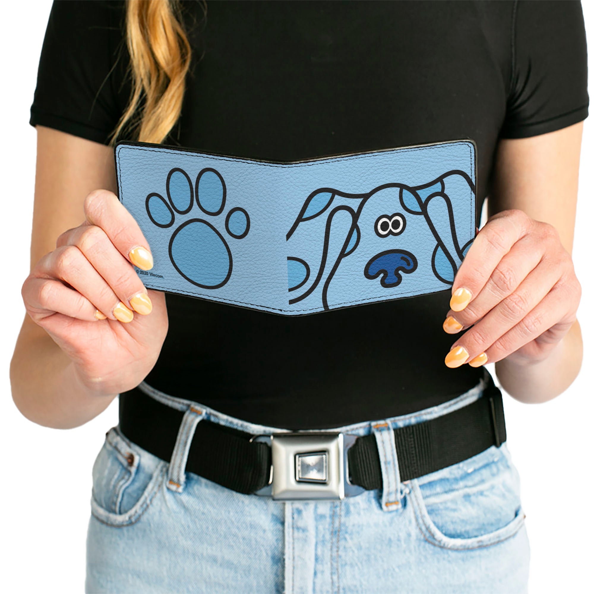 Bi-Fold Wallet - Blue's Clues Blue Face + Paw Print Blues Bi-Fold Wallets Blue's Clues