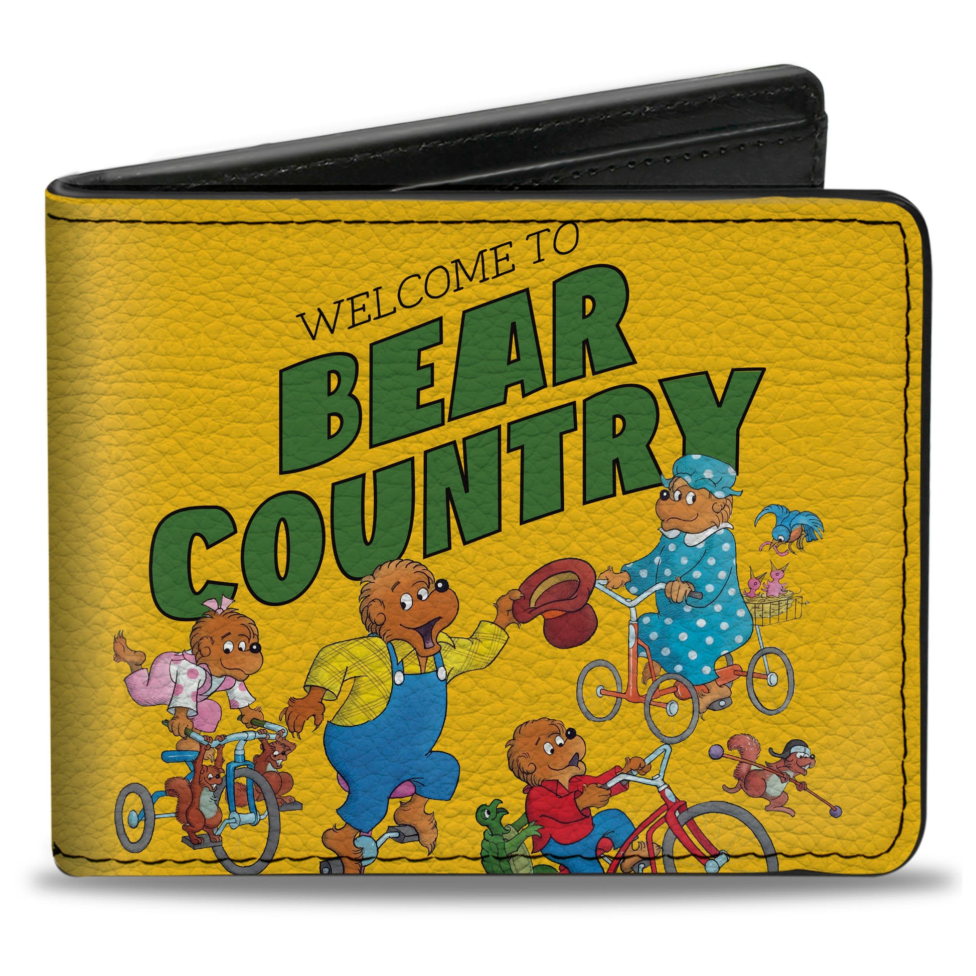 Bi-Fold Wallet - The Berenstain Bears WELCOME TO BEAR COUNTRY Pose Yellow Bi-Fold Wallets The Berenstain Bears