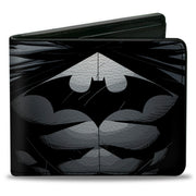 Bi-Fold Wallet - The New 52 Batman Chest Logo Grays Black Bi-Fold Wallets DC Comics