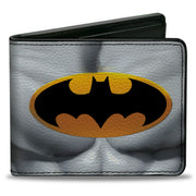 Bi-Fold Wallet - Justice Leaue Supreme Team Batman Chest Logo Grays Yellow Black Bi-Fold Wallets DC Comics