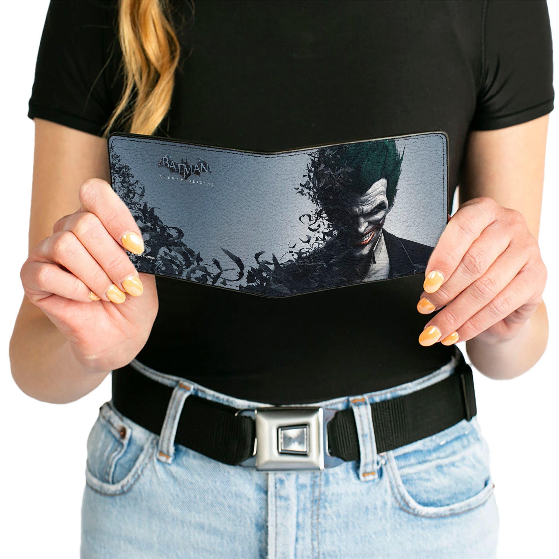 Bi-Fold Wallet - Joker Face Bats + BATMAN ARKHAM ORIGINS Bi-Fold Wallets DC Comics