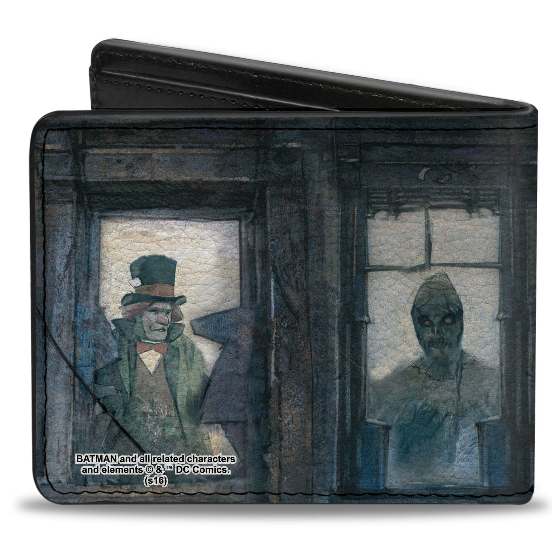 Bi-Fold Wallet - The Dark Knight Annual #1 Cover Pose Batman Action Mad Hatter Scarecrow Penguin in Windows Bi-Fold Wallets DC Comics