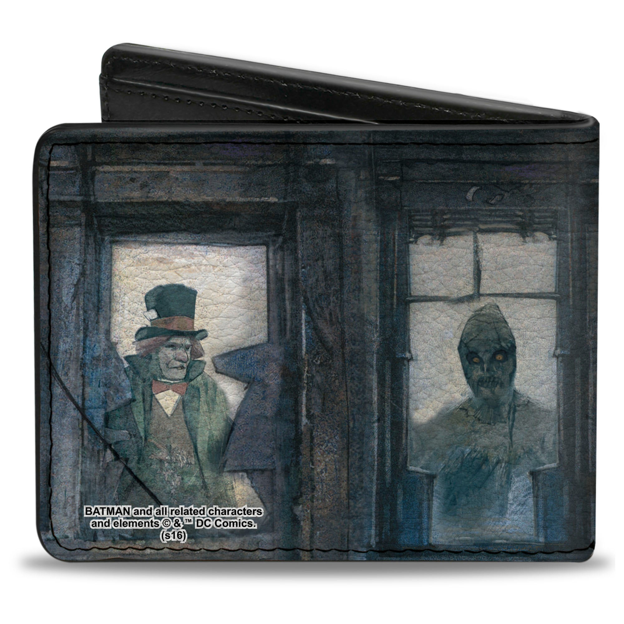 Bi-Fold Wallet - The Dark Knight Annual #1 Cover Pose Batman Action Mad Hatter Scarecrow Penguin in Windows Bi-Fold Wallets DC Comics