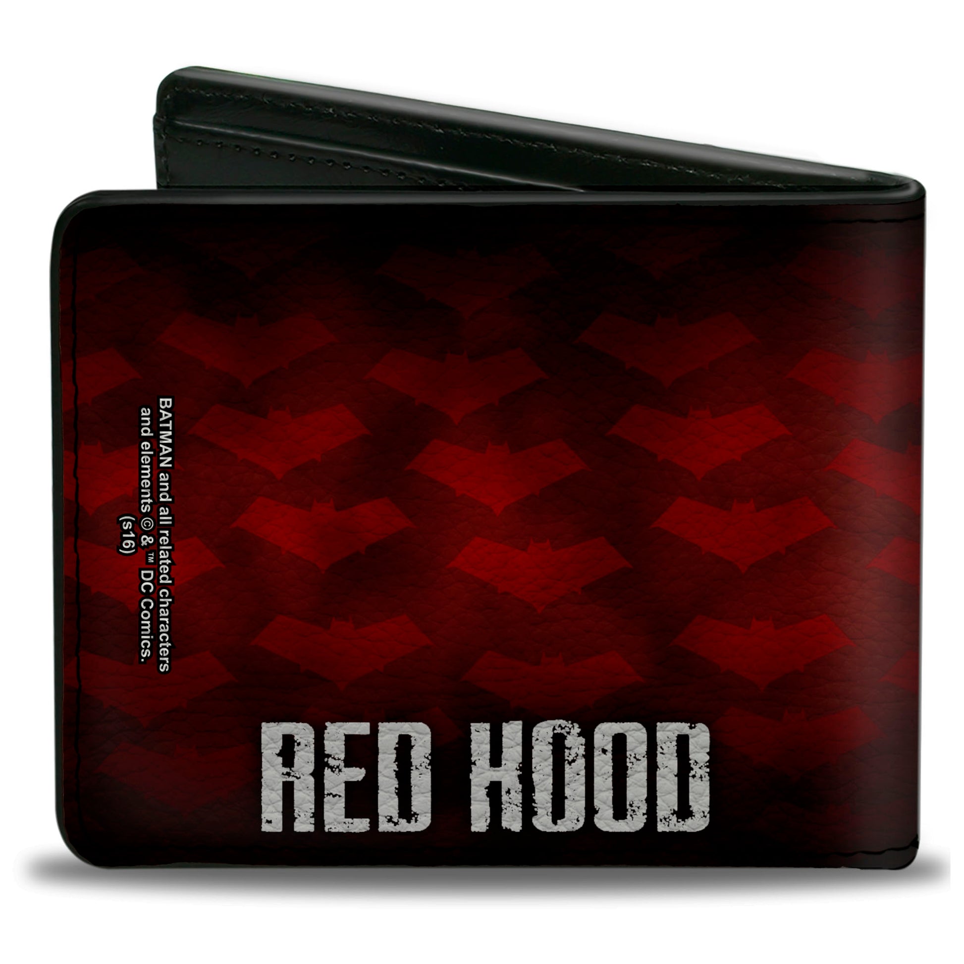 Bi-Fold Wallet - Red Hood Logo Monogram Black-Red Fade Red White Bi-Fold Wallets DC Comics