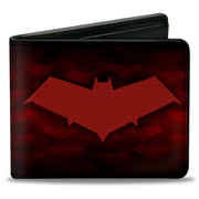 Bi-Fold Wallet - Red Hood Logo Monogram Black-Red Fade Red White Bi-Fold Wallets DC Comics