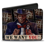 Bi-Fold Wallet - Uncle Two-Face WE WANT YOU! VOTE DENT Poster Blocks Bi-Fold Wallets DC Comics