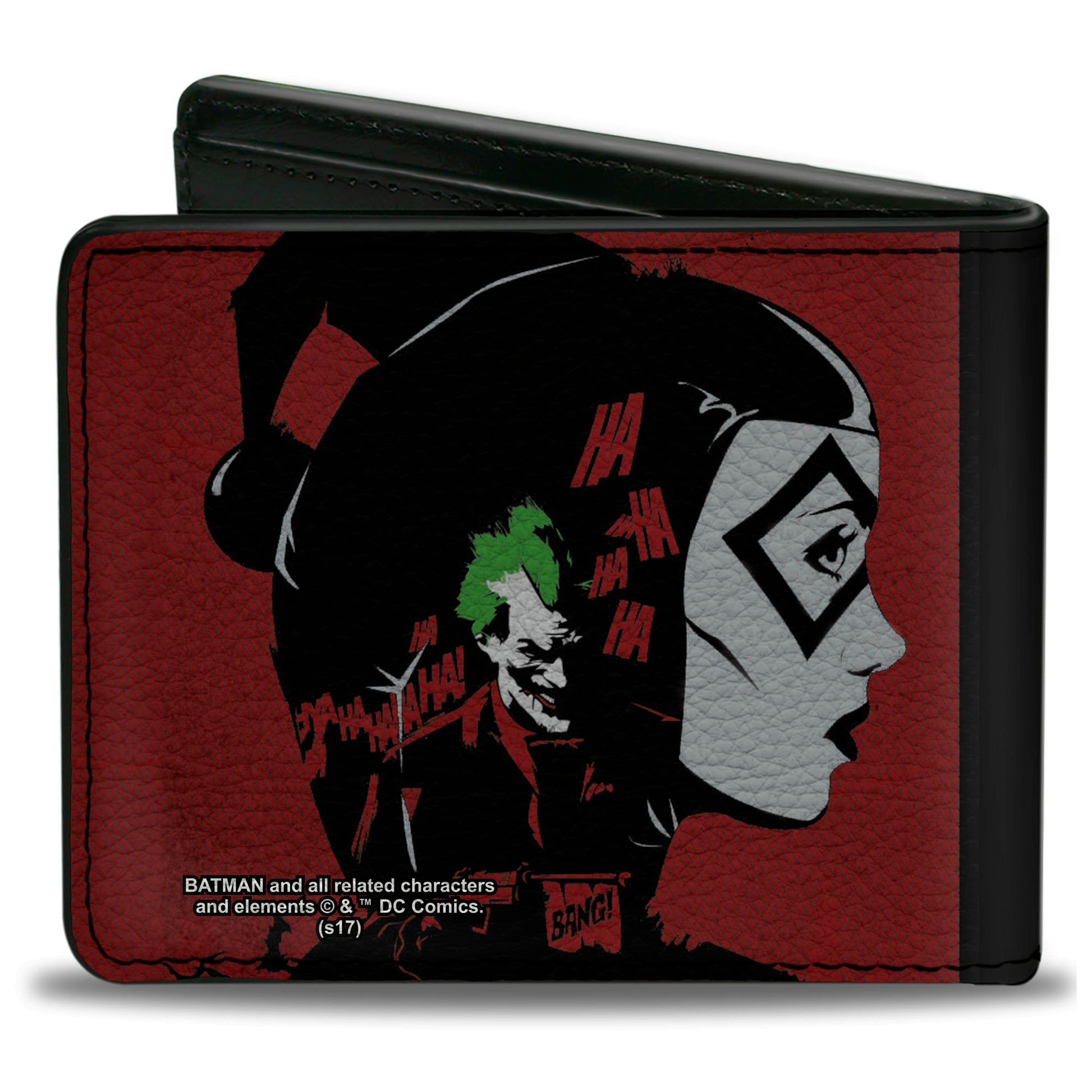 Bi-Fold Wallet - Catwoman Batman Gray Black Yellow + Harley Quinn Joker Red Black White Bi-Fold Wallets DC Comics