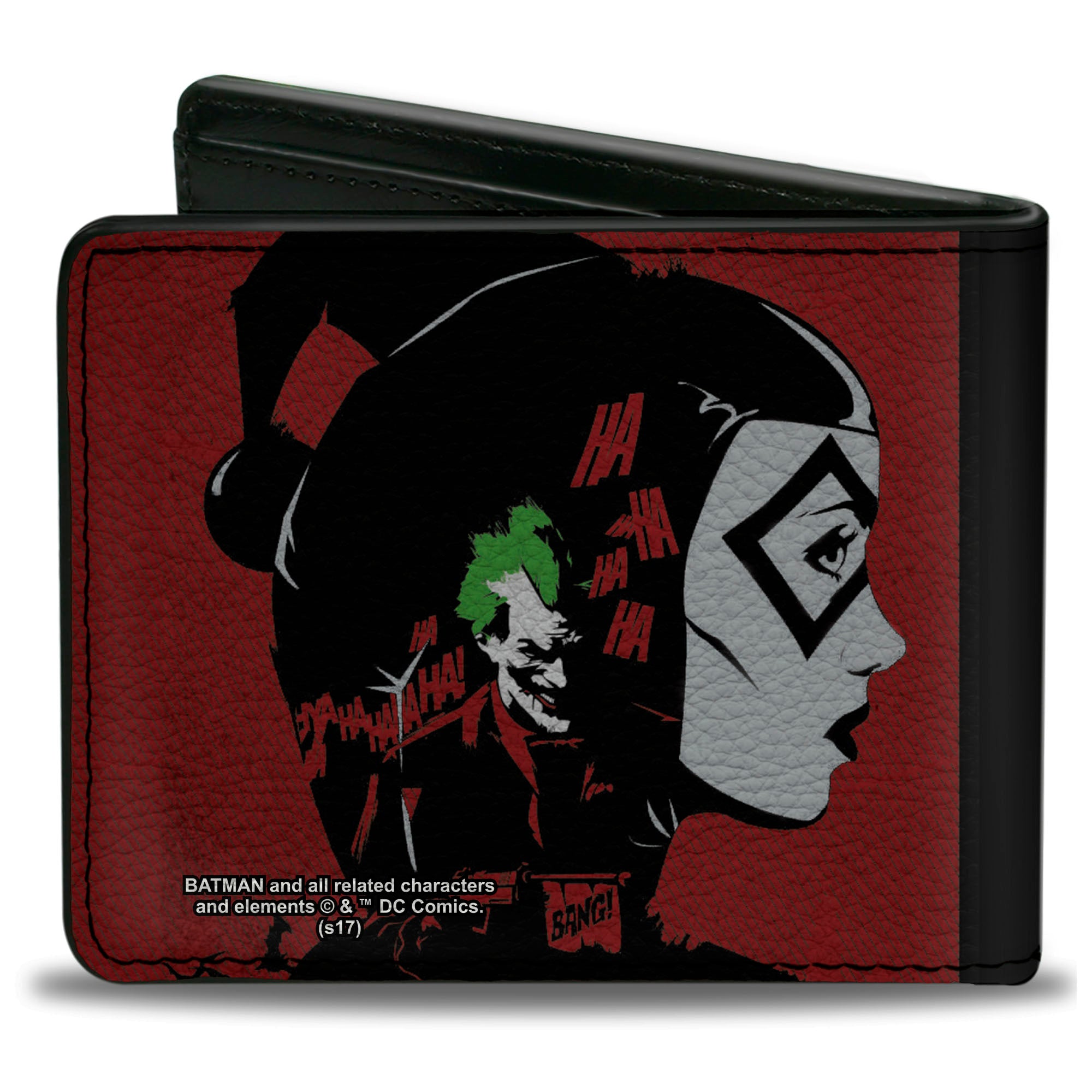 Bi-Fold Wallet - Catwoman Batman Gray Black Yellow + Harley Quinn Joker Red Black White Bi-Fold Wallets DC Comics