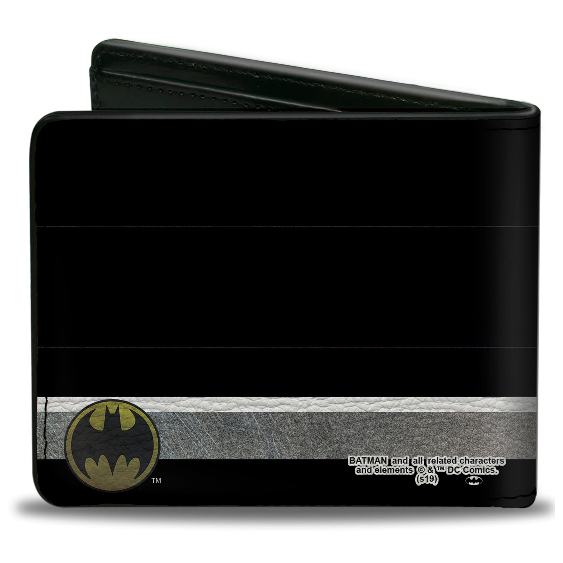 Bi-Fold Wallet - Bat Signal Corner Weathered Black Yellow Black Bi-Fold Wallets DC Comics