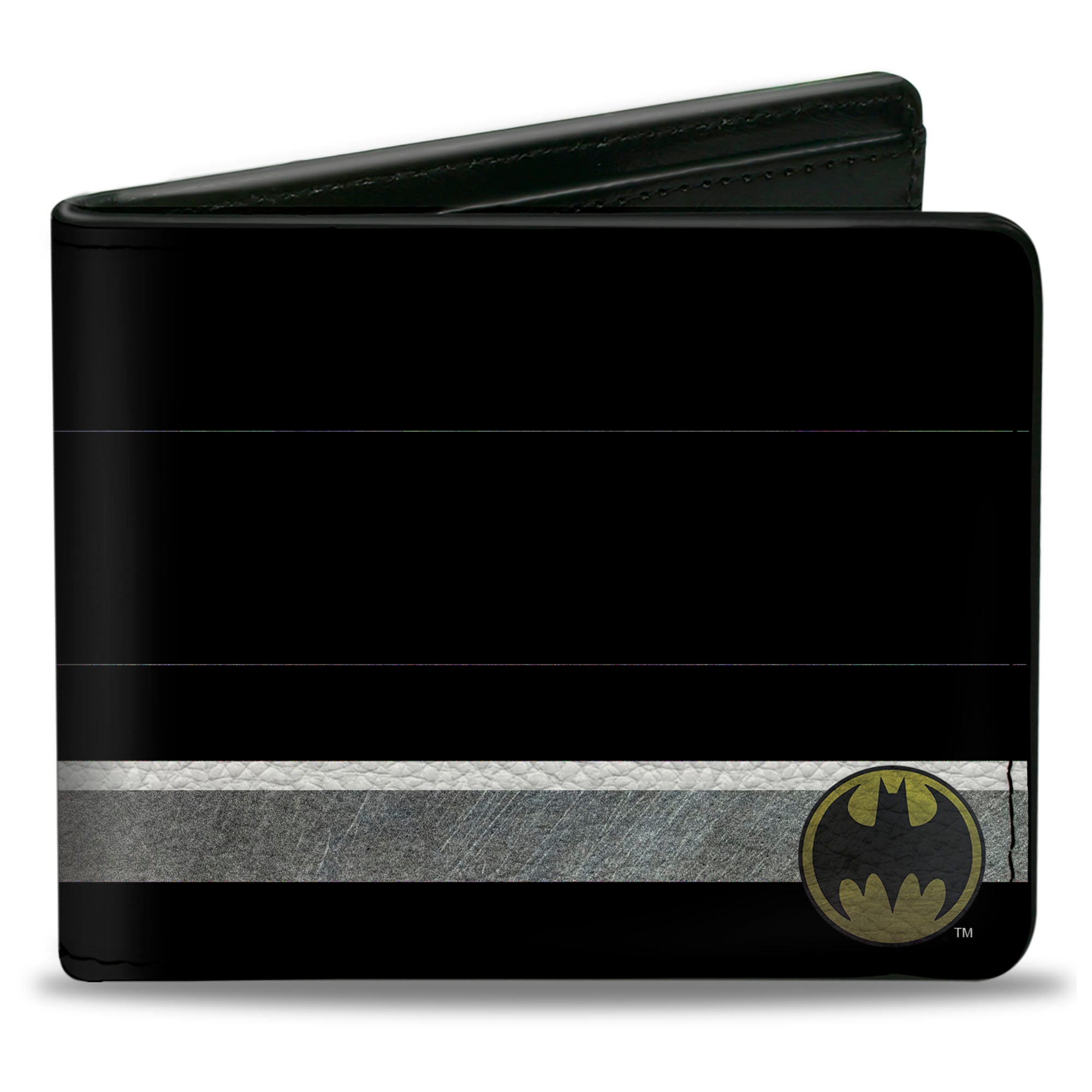 Bi-Fold Wallet - Bat Signal Corner Weathered Black Yellow Black Bi-Fold Wallets DC Comics