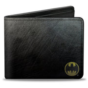 Bi-Fold Wallet - Bat Signal Corner Weathered Black Yellow Black Bi-Fold Wallets DC Comics