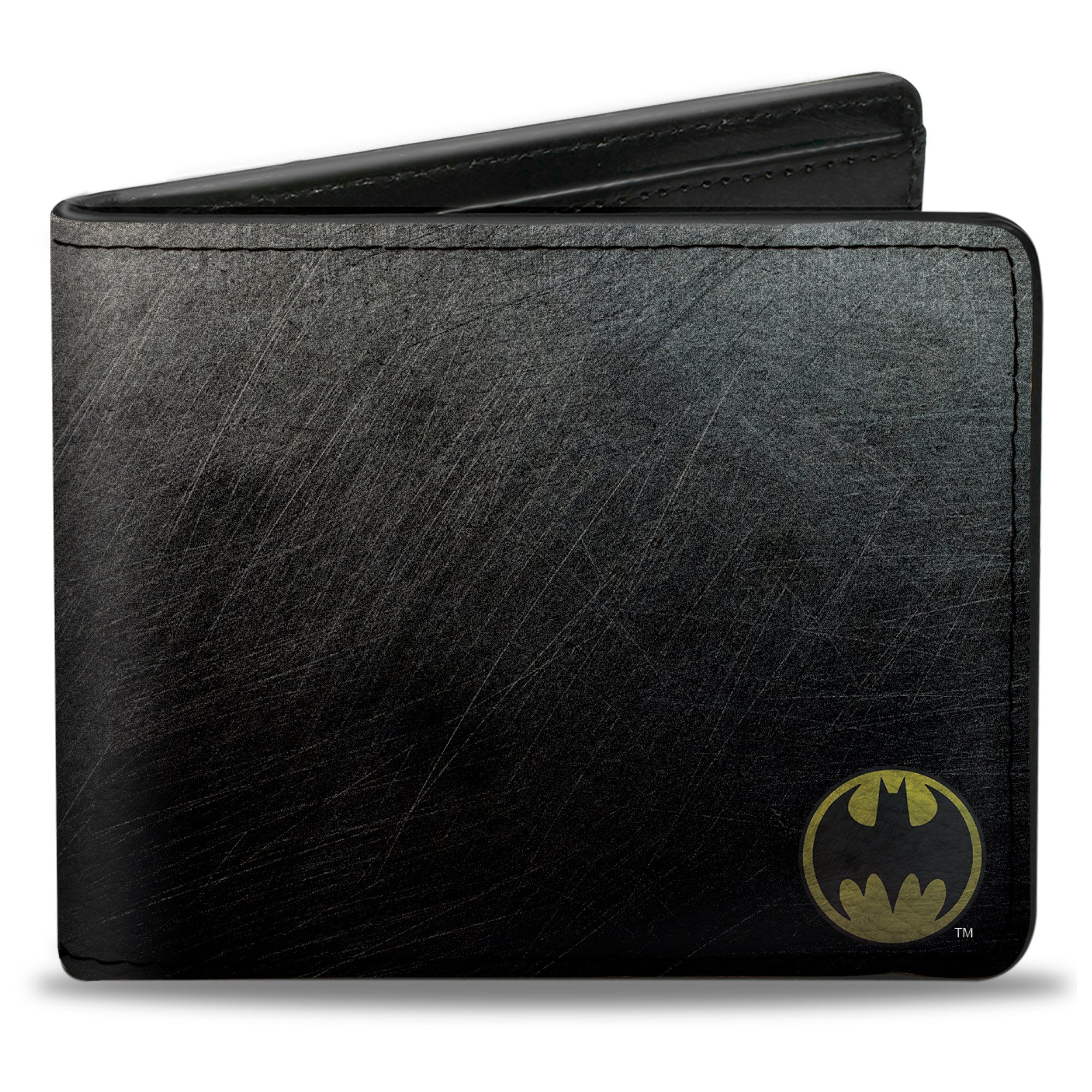 Bi-Fold Wallet - Bat Signal Corner Weathered Black Yellow Black Bi-Fold Wallets DC Comics