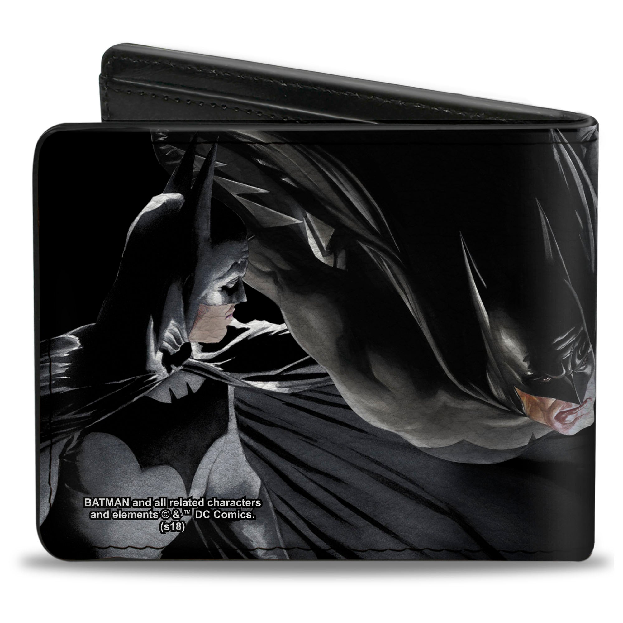 Bi-Fold Wallet - Batman 4-Vivid Action Poses Black Bi-Fold Wallets DC Comics